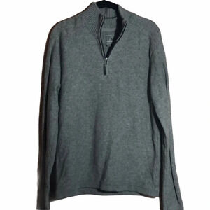 Royal Robbins wool zip front grey sweater M REI wool blend